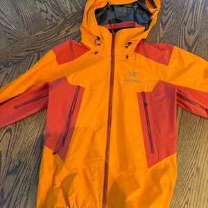 men’s arcteryx oranges shell